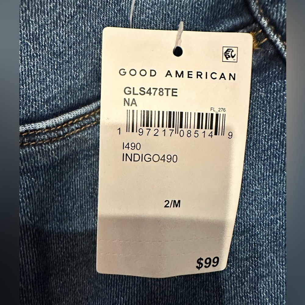 Good American Power Stretch Straight Leg Size Medium NWT 27” Inseam - Picture 5 of 9